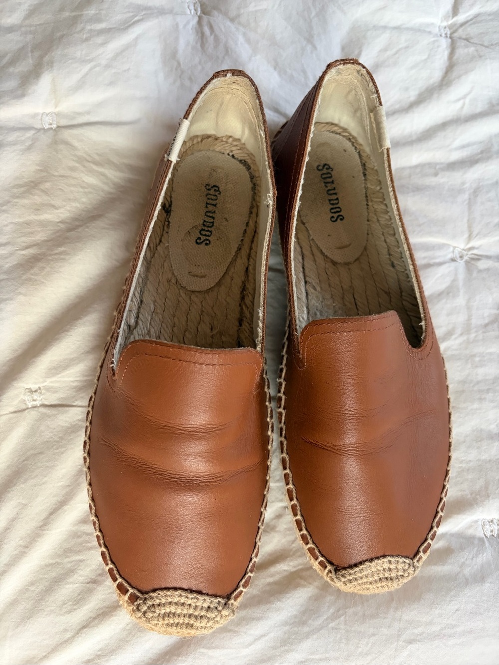 Soludos The Platform Smoking Espadrille Tan leather